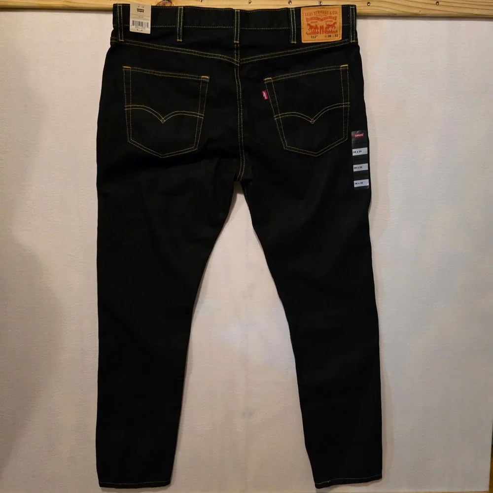 Levi's 512 Slim Taper Jeans Men 38x32 Dark Indigo Denim 28833-3148